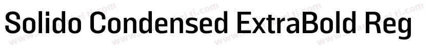 Solido Condensed ExtraBold Regular字体转换
